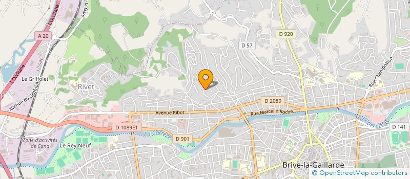 localisation de l'entreprise MONSIEUR MATHIEU VITRAT  BRIVE-LA-GAILLARDE