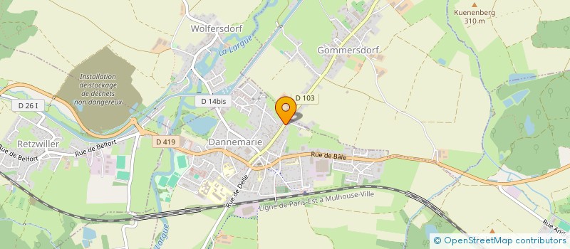 localisation de l'entreprise MONSIEUR MATHIEU WERMUTH  DANNEMARIE