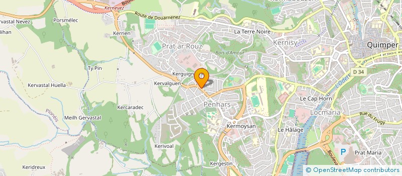localisation de l'entreprise MONSIEUR MATHIEU YVENOU à QUIMPER