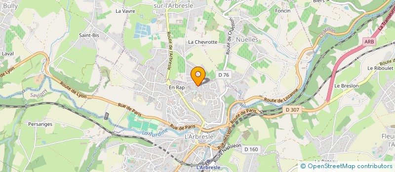 localisation de l'entreprise MONSIEUR MATHIS CHAPELON  L'ARBRESLE