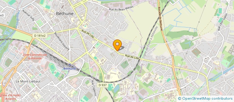 localisation de l'entreprise MONSIEUR MATHIS CHEVALIER  BETHUNE