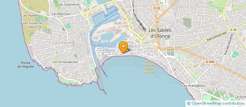 localisation de l'entreprise MONSIEUR MATHIS DE BARBERIES  LES SABLES D'OLONNE
