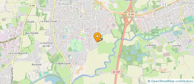 localisation de l'entreprise MONSIEUR MATHIS GARNIER  CHARTRES-DE-BRETAGNE