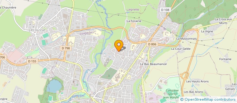 localisation de l'entreprise MONSIEUR MATHIS GLEDEL à FOUGERES