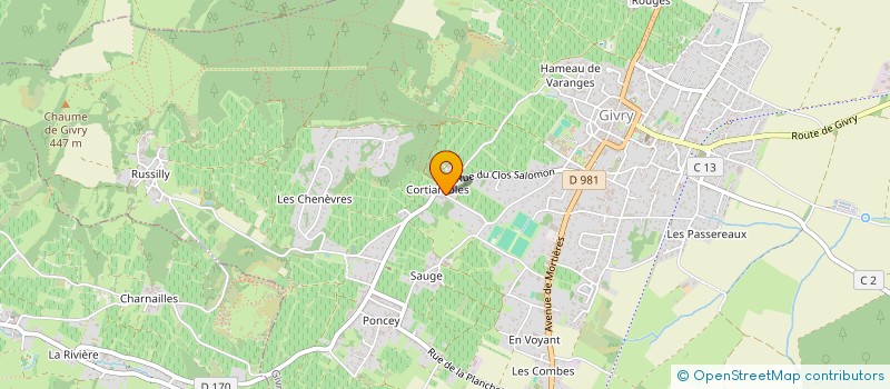 localisation de l'entreprise MONSIEUR MATHIS GROSSELIN  GIVRY