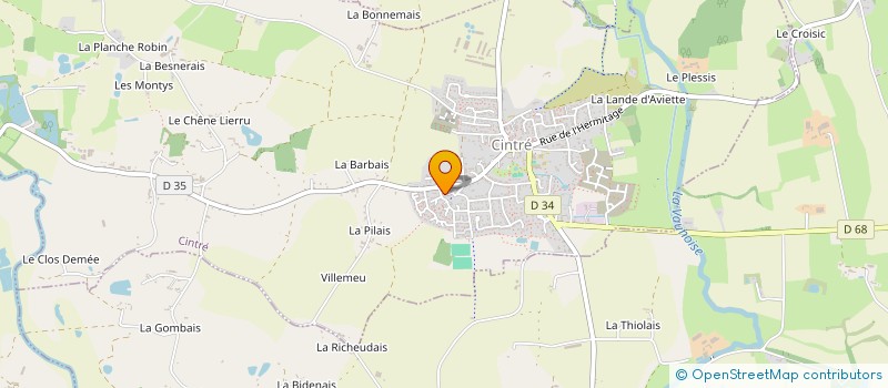 localisation de l'entreprise MONSIEUR MATHIS MENEAU à CINTRE