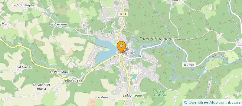 localisation de l'entreprise MONSIEUR MATHURIN DAVID  HUELGOAT