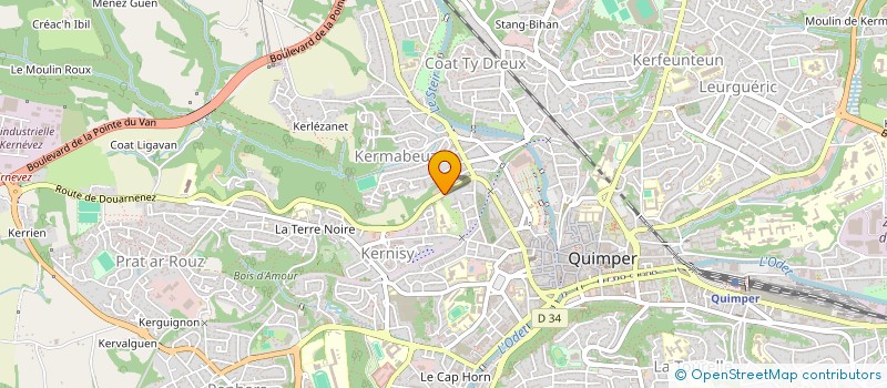 localisation de l'entreprise MONSIEUR MATHURIN QUEFFELEC à QUIMPER