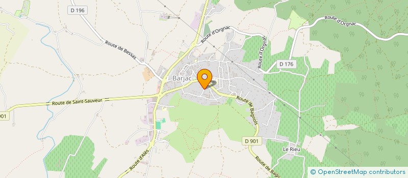 localisation de l'entreprise MONSIEUR MATHYS ARLAUD  BARJAC