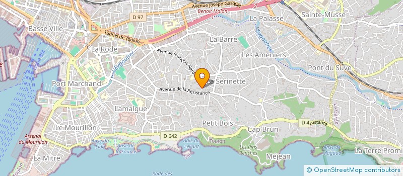 localisation de l'entreprise MONSIEUR MATHYS BRISARD  TOULON