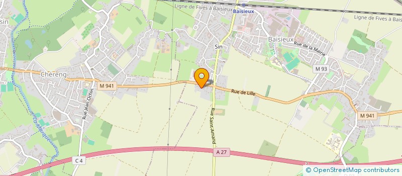 localisation de l'entreprise MONSIEUR MATHYS KAIKINGER  BAISIEUX