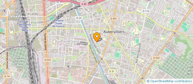 localisation de l'entreprise MONSIEUR MATILA BRAUD  AUBERVILLIERS