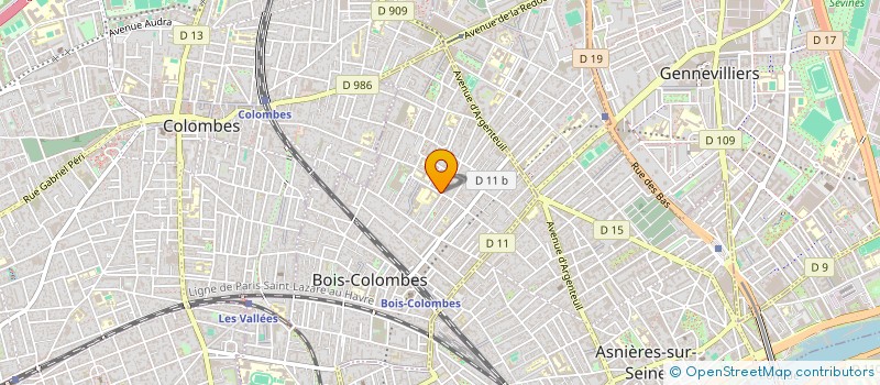 localisation de l'entreprise MONSIEUR MATIS ACEF à BOIS-COLOMBES