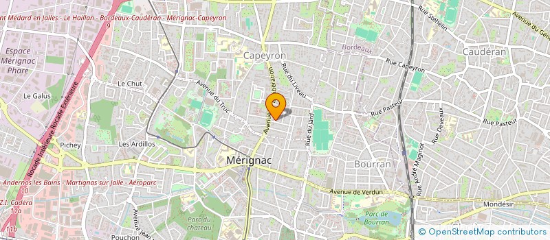 localisation de l'entreprise MONSIEUR MATIS ANTAO  MERIGNAC