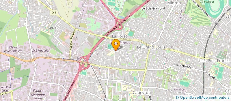 localisation de l'entreprise MONSIEUR MATISSE SOLOARIVONY  MERIGNAC