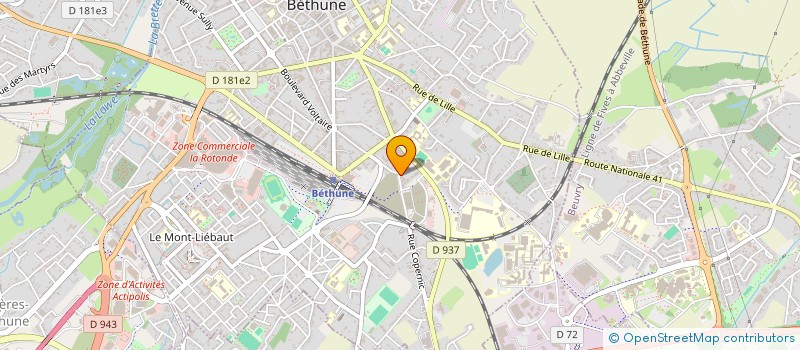 localisation de l'entreprise MONSIEUR MATIULLAH MANDOZAY  BETHUNE