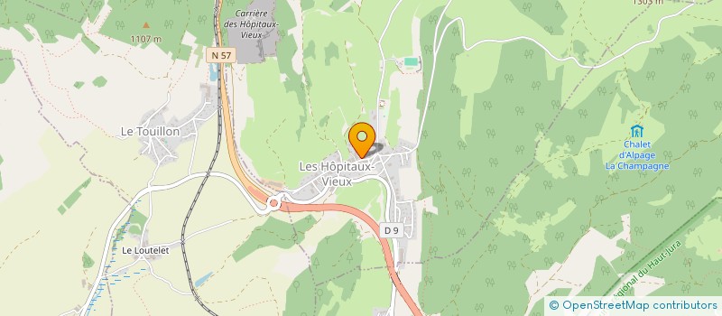 localisation de l'entreprise MONSIEUR MATTEO BAUD  LES HOPITAUX-VIEUX