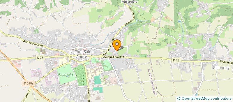 localisation de l'entreprise MONSIEUR MATTEO BOSSENNEC  LA COTE-SAINT-ANDRE