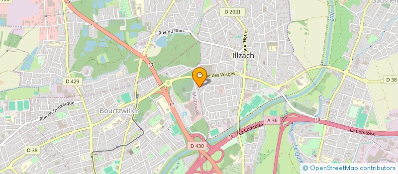 localisation de l'entreprise MONSIEUR MATTEO FACCIN  ILLZACH