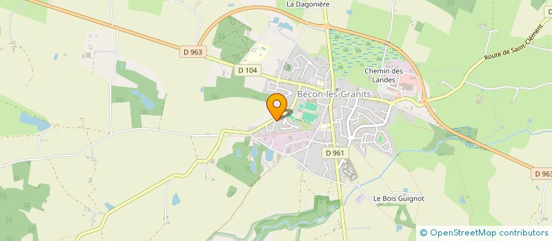 localisation de l'entreprise MONSIEUR MATTEO KUM  BECON-LES-GRANITS