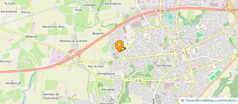 localisation de l'entreprise MONSIEUR MATTEO PENN  LANDIVISIAU