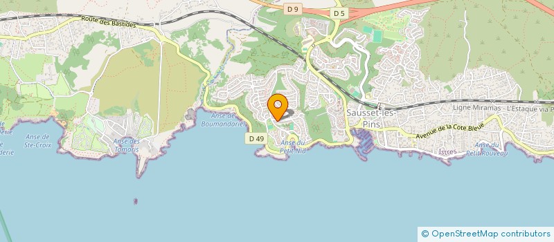 localisation de l'entreprise MONSIEUR MATTEO PETIT  SAUSSET-LES-PINS