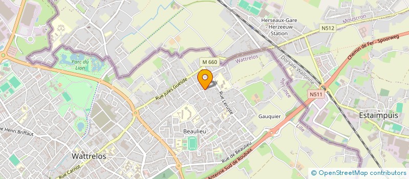 localisation de l'entreprise MONSIEUR MATTEO TRENTESEAUX  WATTRELOS