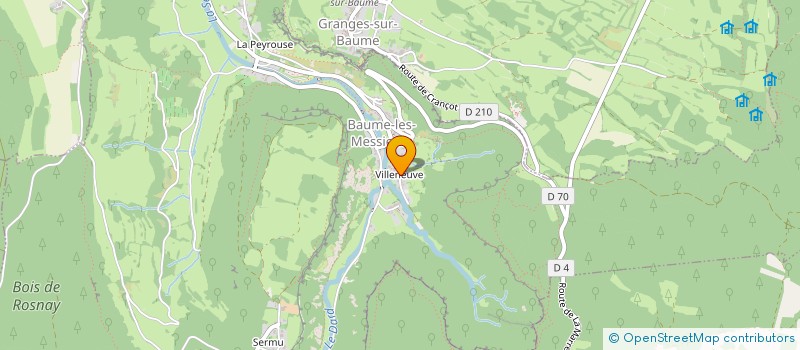 localisation de l'entreprise MONSIEUR MATTHEW ANDREWS  BAUME-LES-MESSIEURS