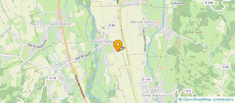 localisation de l'entreprise MONSIEUR MATTHIAS ETCHEVERRY  ARCIZAC-ADOUR