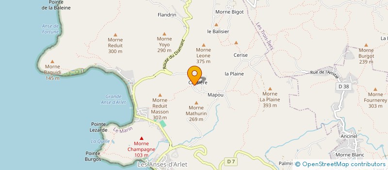 localisation de l'entreprise MONSIEUR MATTHIAS GRIVALLIERS  LES ANSES-D'ARLET