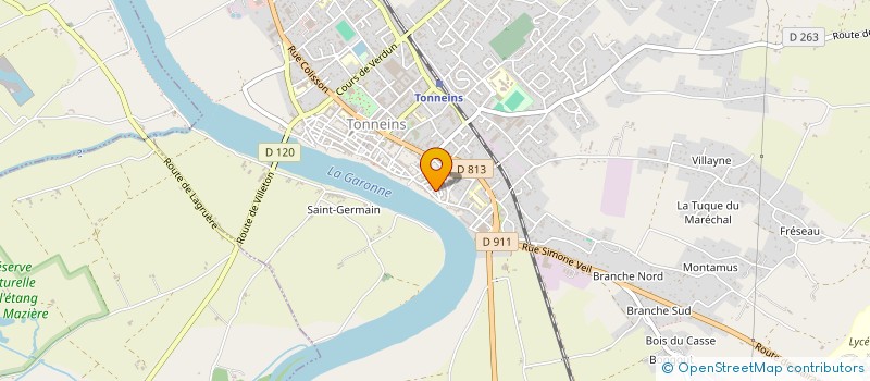 localisation de l'entreprise MONSIEUR MATTHIAS MOMBEREAU  TONNEINS