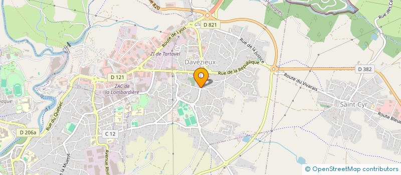 localisation de l'entreprise MONSIEUR MATTHIAS TOURON  DAVEZIEUX