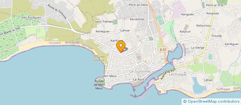 localisation de l'entreprise MONSIEUR MATTHIEU AULNETTE  GUILVINEC