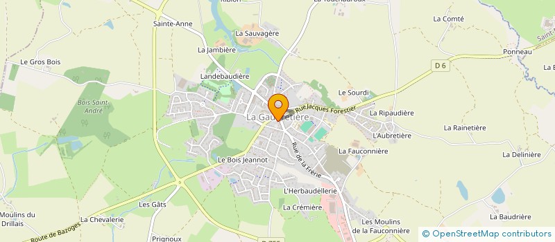 localisation de l'entreprise MONSIEUR MATTHIEU BARON à LA GAUBRETIERE