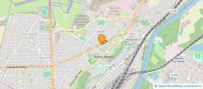 localisation de l'entreprise MONSIEUR MATTHIEU BAUDOUIN à ATHIS-MONS