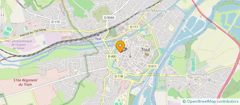 localisation de l'entreprise MONSIEUR MATTHIEU BAYLE  TOUL