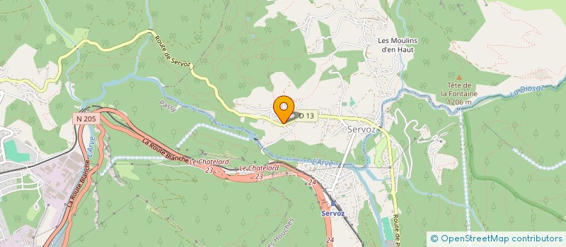 localisation de l'entreprise MONSIEUR MATTHIEU BERLIOZ  SERVOZ