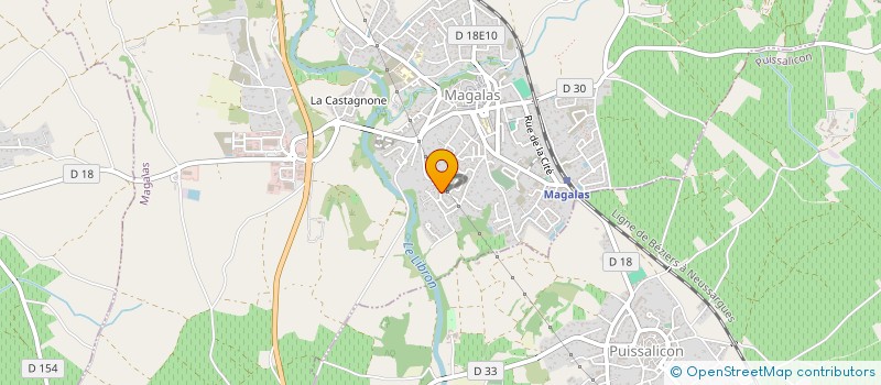 localisation de l'entreprise MONSIEUR MATTHIEU BERTRAND à MAGALAS
