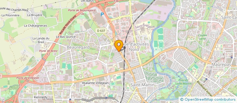 localisation de l'entreprise MONSIEUR MATTHIEU BESNARD  RENNES