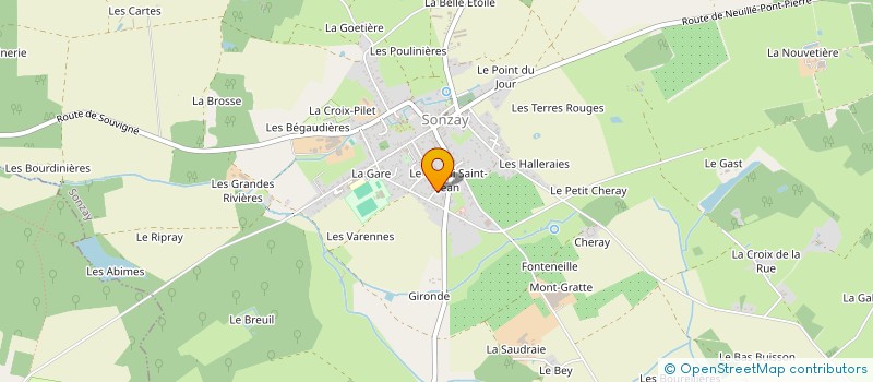 localisation de l'entreprise MONSIEUR MATTHIEU BILLAUX  SONZAY