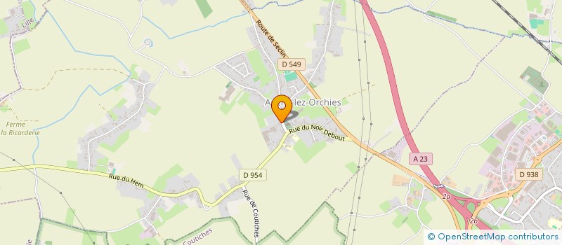 localisation de l'entreprise MONSIEUR MATTHIEU BLERVAQUE  AUCHY-LEZ-ORCHIES