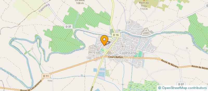 localisation de l'entreprise MONSIEUR MATTHIEU BOUSQUET  CAPESTANG