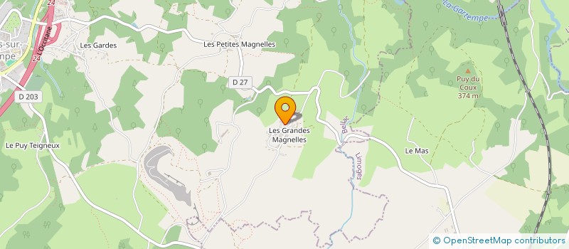 localisation de l'entreprise MONSIEUR MATTHIEU BOUVIER à SAINT-PARDOUX-LE-LAC