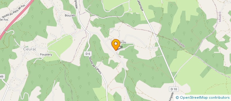 localisation de l'entreprise MONSIEUR MATTHIEU BRUNET  LALBENQUE