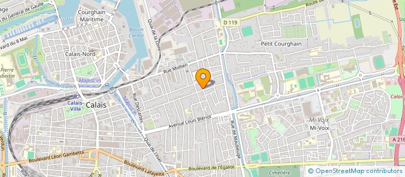 localisation de l'entreprise MONSIEUR MATTHIEU CAILLIET  CALAIS