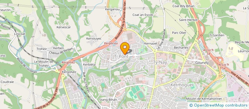 localisation de l'entreprise MONSIEUR MATTHIEU CARIOU  QUIMPER