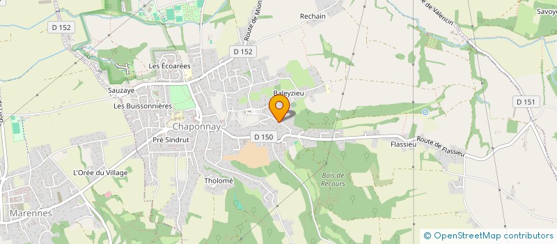 localisation de l'entreprise MONSIEUR MATTHIEU CHAMBARD  CHAPONNAY