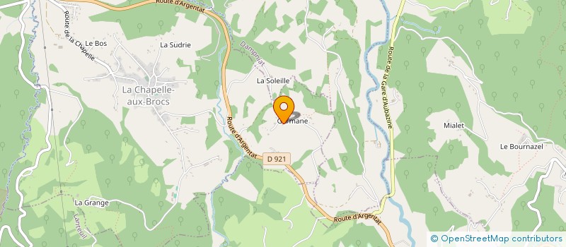 localisation de l'entreprise MONSIEUR MATTHIEU CHANET  LA CHAPELLE-AUX-BROCS