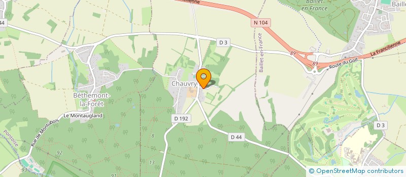 localisation de l'entreprise MONSIEUR MATTHIEU CHARBONNIER  CHAUVRY