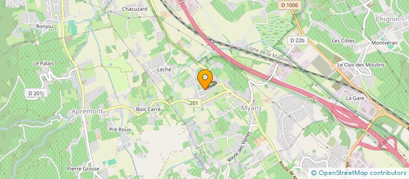 localisation de l'entreprise MONSIEUR MATTHIEU CHARRIER  MYANS